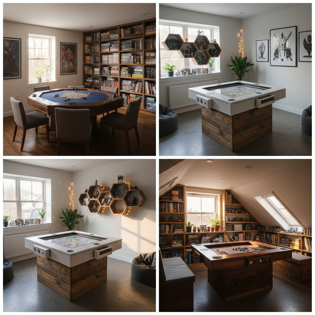 Galerie von Spieltischen und Regalen in Wohn- und Studioumgebungen